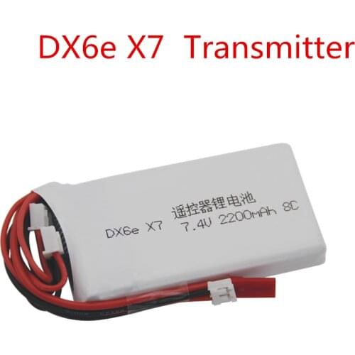 New RC Battery 1pcs Li-Polymer lipo battery Spektrum dx6e DX6 Taranis Q X7 2S 7.4V 2200MAH 8c Transmitter