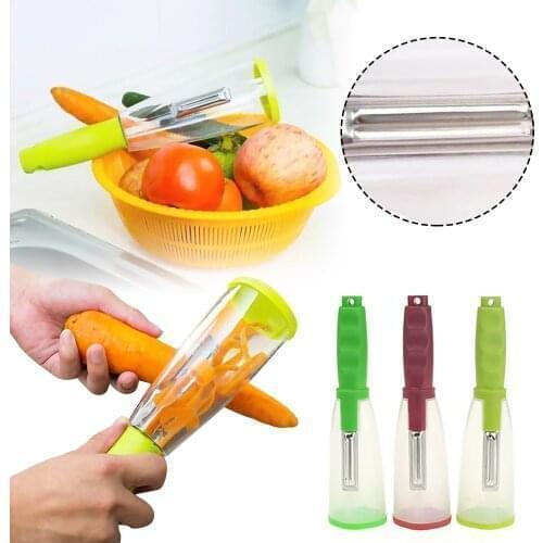Storage Peeler Peelers with Trash Can Fruit Vegetable Peeler Kitchen Supplies