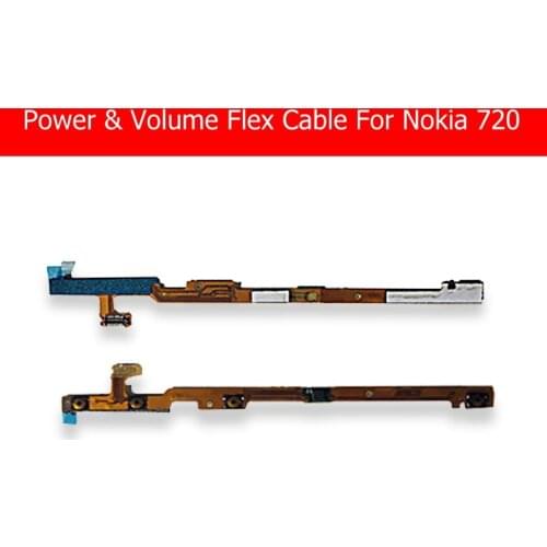 Genuine Power &Volume Flex Cable For Nokia 720 Power On Off Button Flex Cable For Microsoft Lumia 720 Volume Side Key flex cable