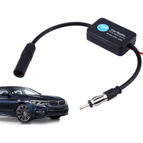 Pratival 12V FM Signal Amplifier Car Radio Anti-Interference Antenna Universal FM Booster Amp Vehicle t RV Signal Enhance Parts