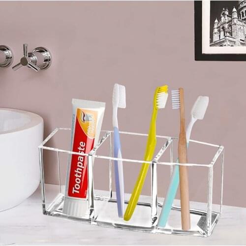 1Pc New Transparent Acrylic Makeup Brush Tool Cosmetic Makeup Storage Box Case Make-up Brush Holder Table Organizer Make Up Tool