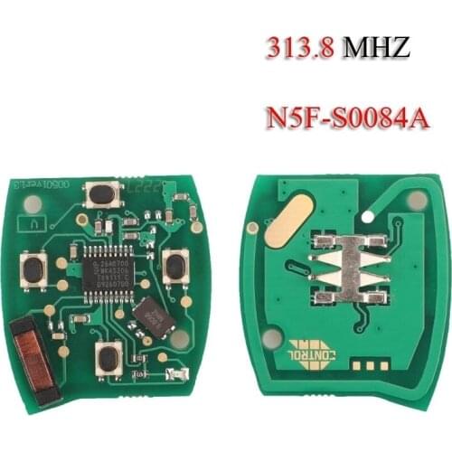 Kutery 10pcs/Lot Remote Car Key Circuit Board For Honda Accord N5F-S0084A ID46 Chip 313.8Mhz 2/3/4 Buttons