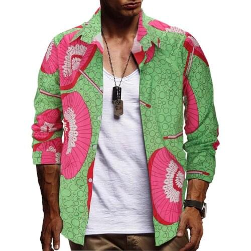 Luxury Printing Shirt Men Long Sleeve Camisa Masculina Slim Fit Chemise Homme Social Shirt Male