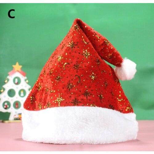 2021 Christmas Cap Thick Ultra Soft Plush Cute Santa Claus Funny Dress Hat Christmas Hats Suitable Holiday Party