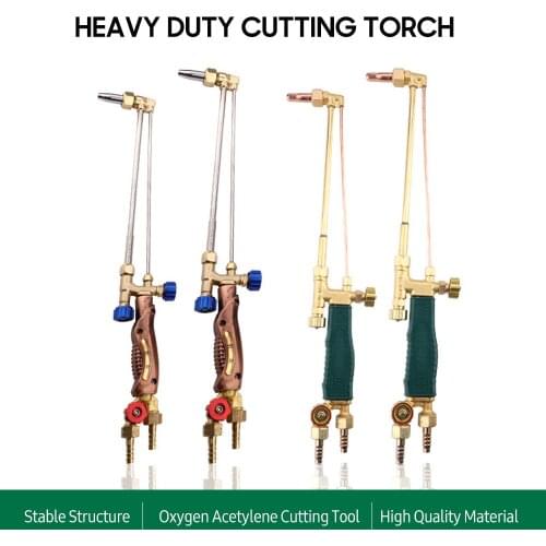 Heavy Duty Cutting Torch Oxygen Acetylene Cutting Tool Gas Welding Burning Torch for Industrial Use (Stainless Steel & Brass)