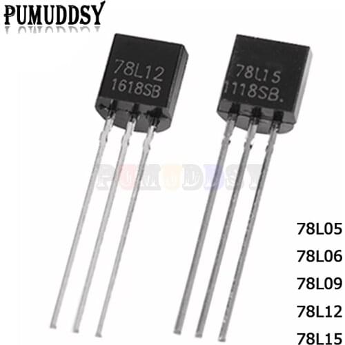 50PCS 78L05 78L06 78L09 78L12 78L15 Pumuddsy TO-92 TO92 Transistor