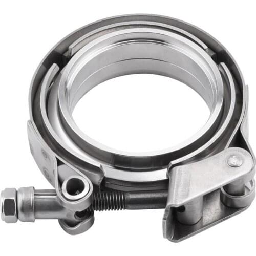 Universal 2.5"/3.0"/3.5"/4.0" Exhaust V Band Clamp Male Female Flange Kit Stainless Steel Exhaust V Band Clamp