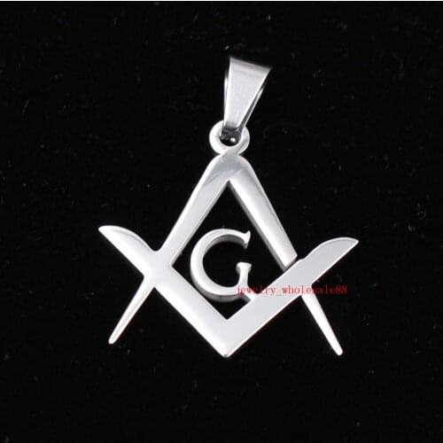 On sale Lot of 5pcs in bulk Jewelry Finding Stainless steel Religious masonic Pendant Charms Necklace No chain