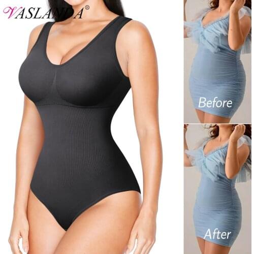 Women Shapewear Bodysuit Waist Trainer Vest Full Body Shaper Tummy Control Bodysuits Slimming Underwear Sexy V Neck Tank Tops
