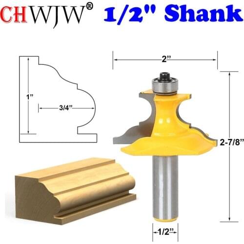 1PC Pedestal Base & Small Furniture Molding Router Bit - 1/2" Shank Line knife Tenon Cutter for Woodworking Tools