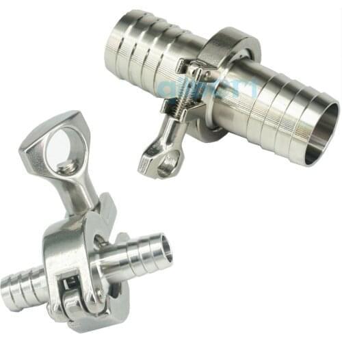 10-76mm Hose Barbed x 0.5" 1.5" 2" 2.5" 3" 3.5" Tri Clamp Set 304 Stainless Sanitary Ferrule Fitting Tri-Clover Brew