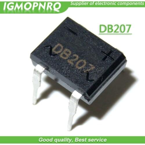 10pcs DB207 DIP-4 Bridge Rectifiers 1000V 2A new original