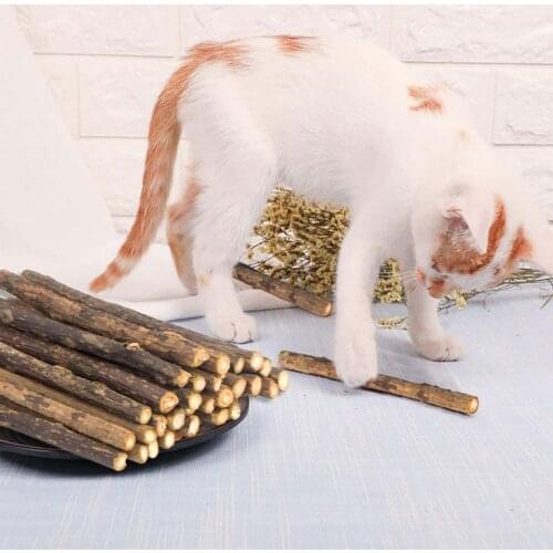 24 pcs Cat Chew Catnip Sticks Mint Snacks 12cm Molar Stick Make Lazy Kitty Keep Play Gum Teeth Cleaning Brush Toy