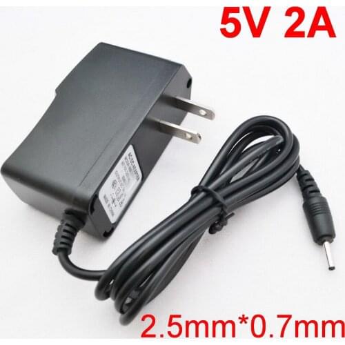 100PCS AC 100V-240V Converter Adapter DC5V 2A 2000mA IC Power Supply 10W US Plug DC 2.5mm x 0.7mm for Android 7" - 10" Tablet PC
