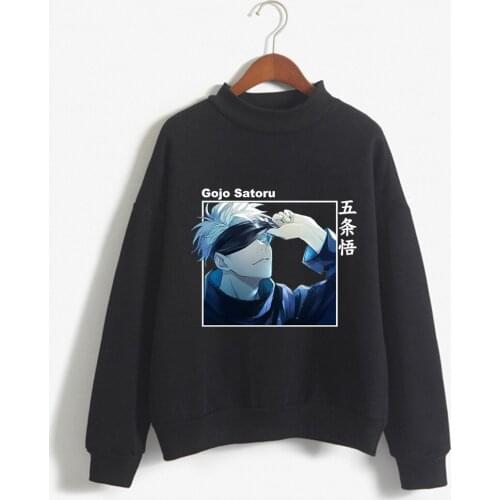 Anime Jujutsu Kaisen Long Sleeve Winter Sweatshirts Hooded Tops Coats Funny Men/woman Hoodie