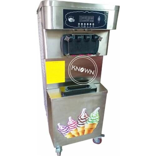 Free shipping large capacity 40L automatic commercial vertical sundae cone ice cream machine soft serve making maker equipment