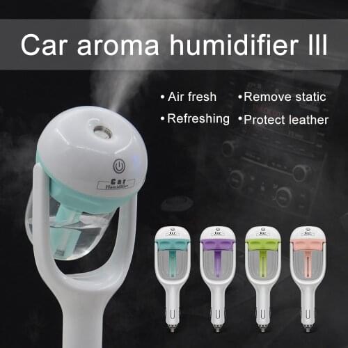 Car Humidifier Air Purifier Freshener 50ML Essential Oil Diffuser Aromatherapy DC 12V Portable Auto Mist Maker Fogger 4Colors