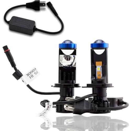 CACTICA Canbus 80W Lamp H4 LED Mini Projector Lens Automobles Bulb 18000LM Conversion Kit Hi/Lo Beam Headlight 12V24V RHD LHD