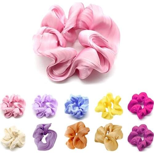 Coxeer 1pc Candy Colors Hair Rope Hair Scrunchy Elastic Fashion Vintage Hair Tie Ponytail Holder Hair Accessories
