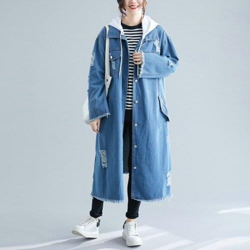 EASTQUEEN Women's Denim Trench Coats