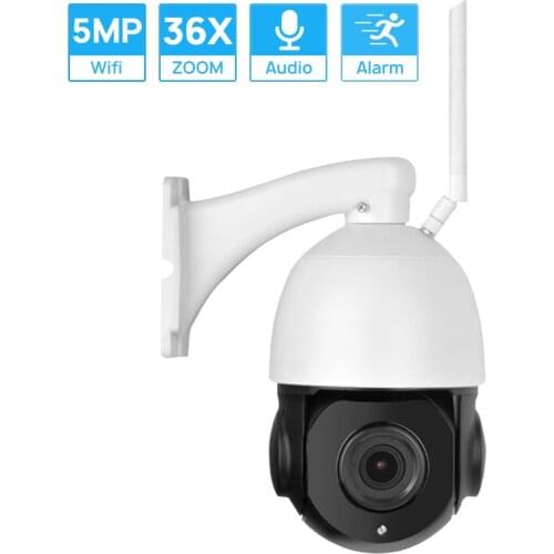 HAMROL 5MP PTZ Wifi Camera 36XOptical Zoom AI Human Detection IR Nightvision Waterproof Wireless Outdoor ONVIF IP Camera ICSEE