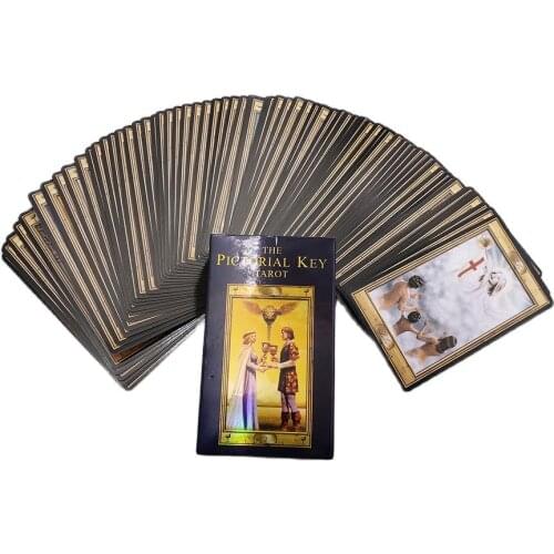 Pictorial Key Tarot Deck Mysterious Divination Gameplay 78 Card English Version Family entertainment Party Board Game