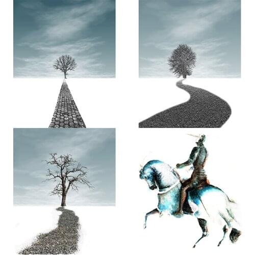 Three Ratels QCF23 Beautiful scenery self paste mural living room series decoration wall corridor Decal