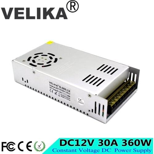 Best quality 12V 30A 360W Switching Power Supply Driver Transformer AC 110V 220V Input to DC12V UPS for LED Strip Light 3D print