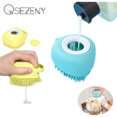 Bathroom Puppy Big Dog Cat Bath Massage Gloves Brush Soft Safety Silicone Pet Accessories for Dogs Cats Tools Mascotas Products