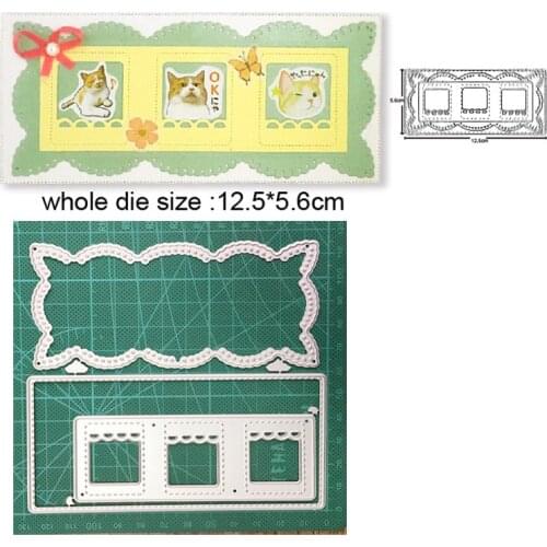 Metal cutting dies cut die mold background photo frame decoration Scrapbooking paper craft knife mould blade punch stencils dies