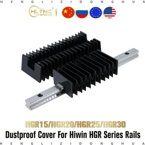 Cnc set HGR30 HGR25 HGR20 HGR15 hgh20ca HGW 20cc 20mm 25mm linear guide rails bellows dustproof covers for hiwin hgr rail