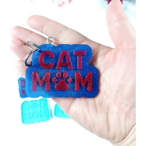 Silicone Glue Mold Set Dog Love Tag Molds for Epoxy Resin Pets Tag Molds for DIY Crafts Making or Homemade Crafts