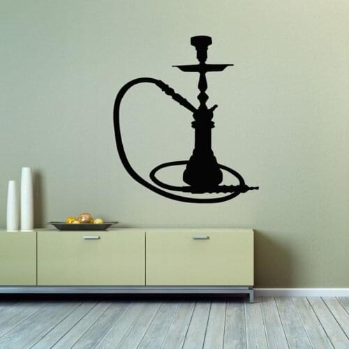 Hookah sign wall Decal Arabic Style Wall Decals waterproof Vinyl wall Stickers Home Decor for living room Cafe hotel G512