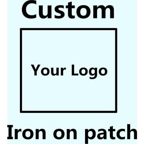 Custom brand logo patches hot stamping clothing bag iron on patch