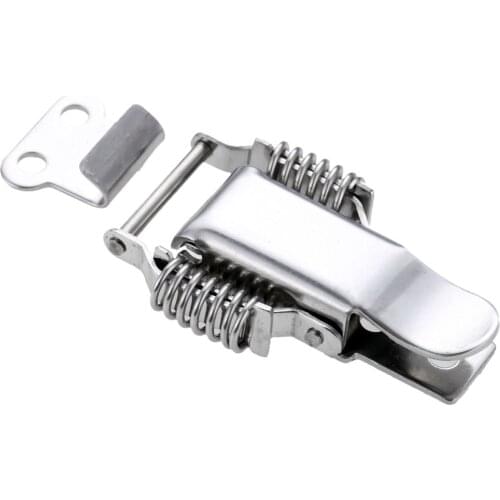 Stainless Steel Spring Toggle Latch Catch Wooden Box Lock Toolbox Buckle Electrical Box Hasp Box Hardware 90*46mm