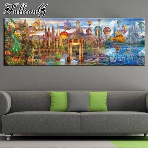 FULLCANG 5d diy fantastic world full square/round diamond painting large embroidery mosaic needlework sale wall decor FC1695