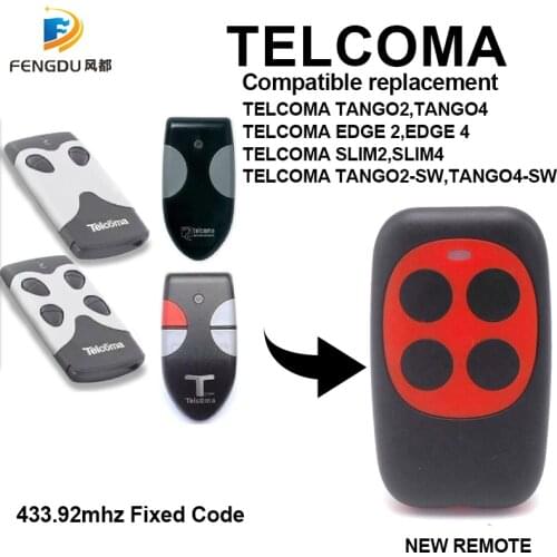 10PCS TELCOMA TANGO 2 SLIM / TELCOMA TANGO 4 SLIM / TELCOMA TANGO4 high quality copy 433.92mhz remote control for garage door