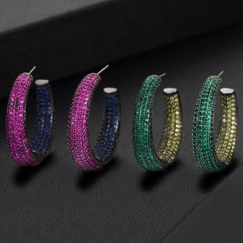 KellyBola Famous Brand Luxury Earrings AAA Cubic Zirconia Pave Setting Baguette Stones For Womens Unique Wedding Jewelry New