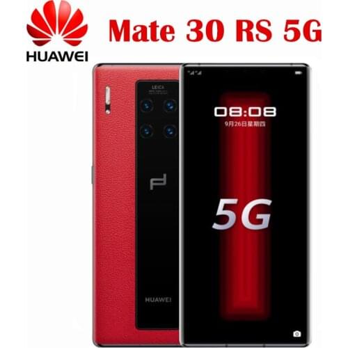 Official Original Huawei Mate 30 RS 5G SmartPhone 12G 512G Kirin 990 6.53inch 2400×1176P OLED 4500Mah Super Charge 27W NFC 40MP