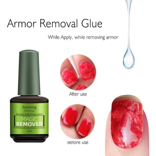 15ml Nail Gel Polish Remover UV&LED Magic Remover Quick Healthy Clean Fast Soak Off Gel Nail Polish Base Top Coat Burst Glue
