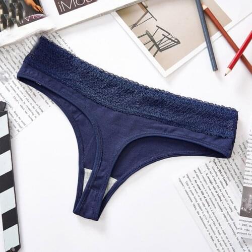 Sexy Lace G-String Thongs Women Cotton Knickers Seamless Comfortable 3 pcs Panties Invisible Low Rise Sleep Intimate Briefs