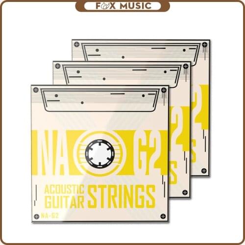 3SET Acoustic Guitar Strings Hexagonal Core Phosphor Copper Wire w/ Copper Ball End (.011-.052) Makes Clear Tone