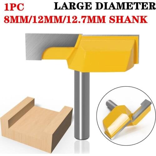 1Pc 8mm/12mm/12.7mm Shank Carbide Bottom Cleaning Router Bit 1/2" Shank Diameter 50.8mm Woodworking Milling Cutter Tools