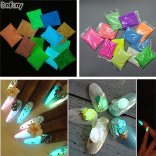 50g/lot Hot Sale Mixed 5 Colors Phosphor Luminous Powder Coating DIY Photoluminescent Dust,Glow in Dark Powder Pigment