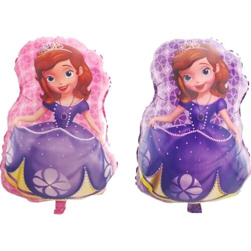 50Pcs Cartoon Princess Sofia Foil Balloons Birthday Party Wedding Decoration Helium Balloon Sophia Girl Happy Birthday Gift