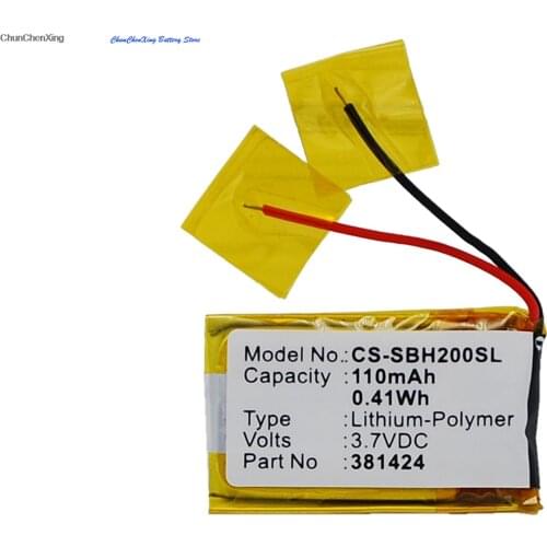 Cameron Sino 110mAh Battery 381424, AHB441623 for Sony SBH-20