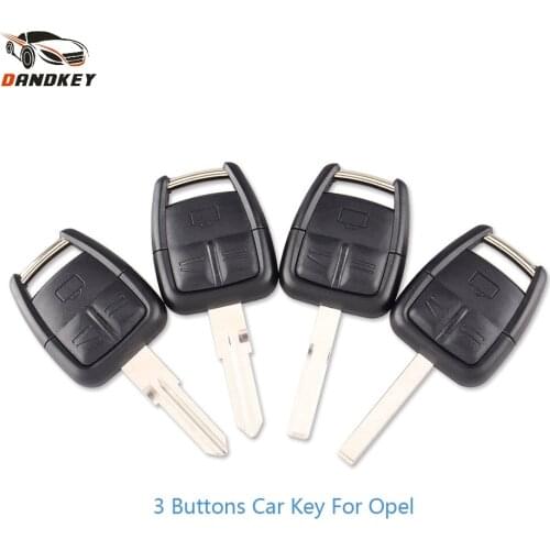 Dandkey 3 Button Key Fob Case Shell For Opel Vectra Astra Omega Signum Car Accessaries YM-28/HU100/HU46/HU43 Blade Key Cover