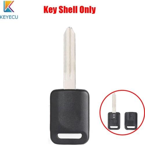 KEYECU Blank Transponder Ignition Key Shell Case Cover for Nissan, without Chip (Inside Available Place for TPX3 Chip)