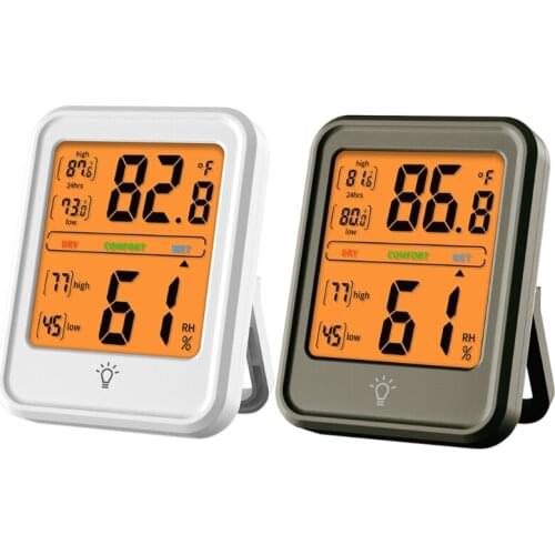 LCD Digital Thermometer Hygrometer ℃/℉ High Precision ±1℃ Indoor Outdoor Max Min Records Temperature Humidity Monitor