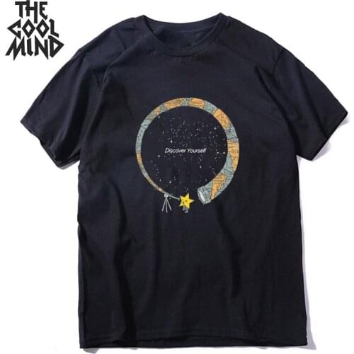 COOLMIND Pure cotton short sleeve high quality men T shirt casual fummy men tshirt loose summer t-shirt male tee shirts mo0133